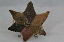sewing pin cushion 6 pointed star enamel button period 19th rare OOAK antique