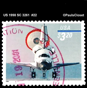 US 1998 SC 3261 3,20 $ SPACE SCHUTTLE LANDING MULTICOLOR UNG S/AD FINE/VFINE #22 - Bild 1 von 2