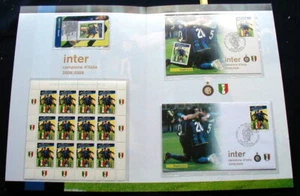 2009 Italy soccer football INTER official folder card stamps postcard cover FDC - Picture 1 of 1