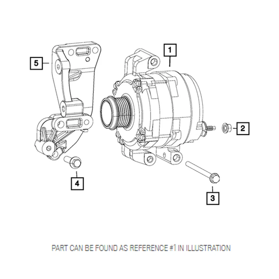 Оригинальный основной генератор переменного тока Mopar от оригинального производителя для Chrysler 200 Jeep Renegade - Изображение 1 из 1