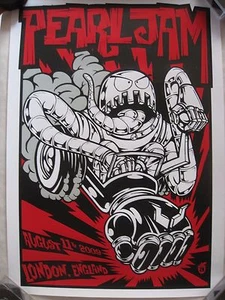 PEARL JAM POSTER LONDON ENGLAND 2009 ACORN EDDIE VEDDER UK - Picture 1 of 8