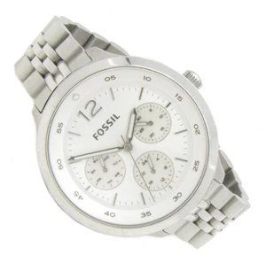 Fossil Damen Armbanduhr Edelstahl Tag Datum Chrono ES-3239 5ATM Batterie neu S43 - Bild 1 von 2
