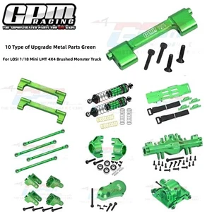 Accesorios de actualización de metal verde para LOSI 1/18 Mini LMT 4X4 cepillado Monster Truck - Imagen 1 de 29