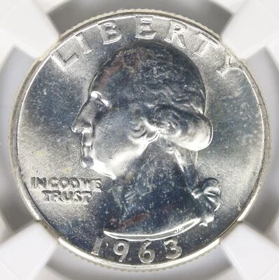 1963 Washington Silver Quarter 25c NGC MS66 - Image 1 of 4