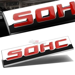 ALUMINUM STICK ON 3D POLISHED RED LETTERS SOHC DECAL EMBLEM TRIM BADGE LOGO - Picture 1 of 3