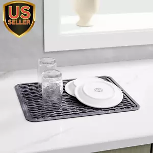 Silicone Dish Drying Mat, Heat-Resistant Silicone Mat, Non-Slip Easy Clean Sink - Picture 1 of 7