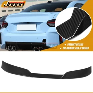 Dry Carbon Rear Trunk Spoiler Wing Trim For BMW 2 series G42 M240i Coupe M2 G87 - Picture 1 of 10