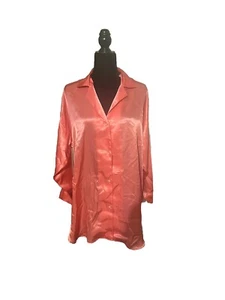 Camisa para dormir Victoria's Secret etiqueta dorada abotonada talla M/L rosa nueva con etiquetas - Imagen 1 de 16