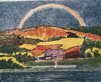 Alfred Helberger signierte Farblitografie - Bild 1 von 3