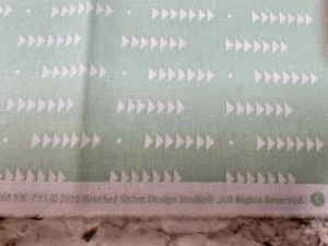 Mint Green Falling Triangles Fabric, Mint Triangle Fabric Modern Nursery Fabric  - Picture 1 of 5