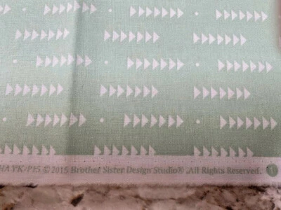 Mint Green Falling Triangles Fabric, Mint Triangle Fabric Modern Nursery Fabric  - Image 1 of 4