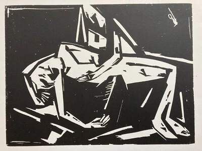 Heinrich Stegemann Grafik Pieta Holzdruck Nachlass - Bild 1 von 4