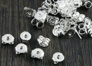 10 x orecchini auricolari argento sterling 925 chiusura a farfalla passeggino NUOVI - Foto 1 di 2