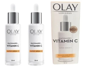 2x Olay Luminous Niacinamide Vitamin C Super Serum 30ml Dark Spots Bright Skin - Picture 1 of 9