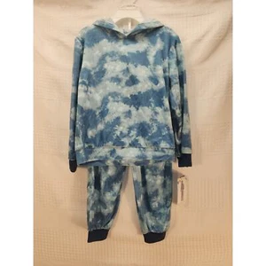 Saint Eve Pajama Set Boys Size Small 4/5 Tie Dye Hooded Fleece Long Sleeve Cozy - Picture 1 of 7