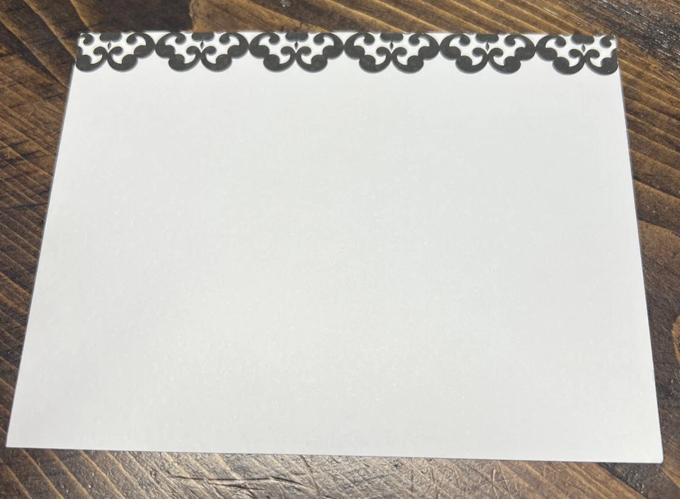 LOTE EN BLANCO de 60 invitaciones simples para tarjetas de notas en blanco y negro impresión hágalo usted mismo en casa Foto 1 de 1