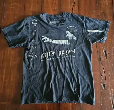 Camisa De Colección 2007 Keith Urban Love Pain Gira Mundial Gran Banda de Música Country   Foto 1 de 4