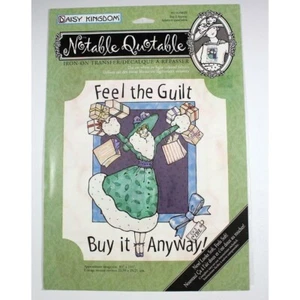 Daisy Kingdom Iron-On Transfer #0116-04029 Notable Quotable "Buy It Anyway" NEW - Imagen 1 de 2