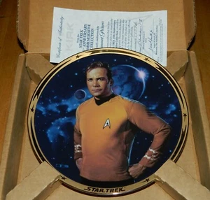 Classic Star Trek TV Series Capt Kirk China Plate 1993 Hamilton BOXED with COA - Picture 1 of 1
