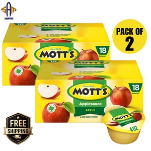 (2 PACK ) Mott's Cinnamon Applesauce, 4 Ounce Cups, 18 Count - Picture 1 of 1