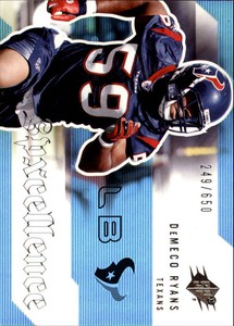 2006 SPxcellence Houston Texans Football Card #SPDR DeMeco Ryans /650