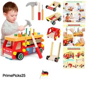 Montessori Werkzeugkasten Holzspielzeug 62-teilig für Kinder 3-6 Jahre - Bild 1 von 11