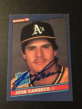 1986 Donruss Rated Rookie Jose Canseco #39 Rookie RC AUTO