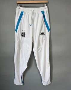 Argentina Travel Game Day Pants White Football Soccer Adidas IC4448 Mens Size M - Picture 1 of 8