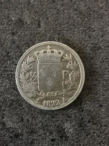 1/2 FRANC ARGENT 1822 A PARIS LOUIS XVIII FRANCE / SILVER - Picture 1 of 2