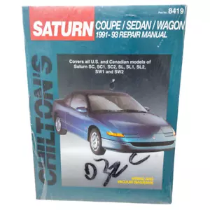 Manual de reparación Chilton #8419 1991 1992 1993 Saturn cupé/sedán/furgoneta - Imagen 1 de 6