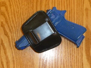 Funda NEGRO-IWB/OWB/CINTURÓN/Clip EE. UU. MFG Cuero Glock 42 PP/PPK Bersa 1911 LC9 - Imagen 1 de 2