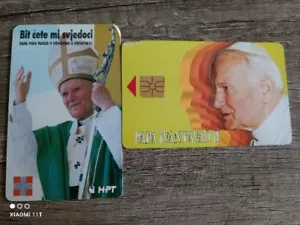 Phonecard chip Croatia Pope John Paul II - Picture 1 of 2