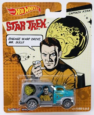 Hot Wheels 1949 Ford COE Captain Kirk Star Trek Pop Culture - BDR63 NRFP Aqua - Image 1 of 4