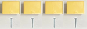 4 Ikea Solsta Sofa Beine, Kunststoff, gelb mit 4 Schrauben Teilenr. 113952 100471 - Bild 1 von 2