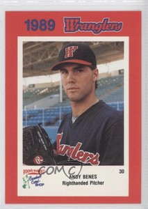 1989 Rock's Dugout Wichita Wranglers Andy Benes #30