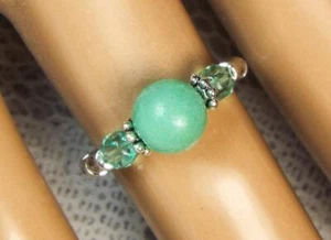 ANELLO ELASTICO DONNA CYNTHIA LYNN "MARCH'S CHILD" PIETRA NASCITA ACQUAMARINA ARGENTO - Foto 1 di 1