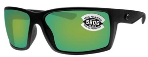 Costa Del Mar Reefton Blackout Marco Espejo Verde 580 Vidrio Polarizado Lente - Imagen 1 de 7