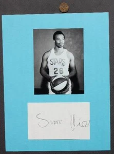 1969-74 ABA 5 team star Simmie Hill signed autograph card & photo Stars Spurs -- - Picture 1 of 1