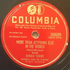 Dinah Shore - More Than Anything / It’s So Nice (Shellac, 1950) 78 RPM 10” - Picture 1 of 8
