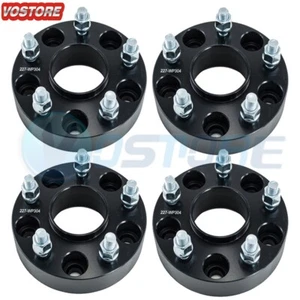 4X 1.25" Black Wheel Spacers 5x5 for Jeep Wrangler JK Rubicon Hub Centric 5 Lug - Picture 1 of 4