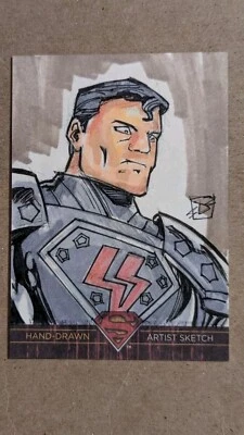 Cryptozoic DC Comics Superman: The Legend Sketch 1/1 Hand Drawn - Image 1 of 4