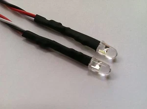 5MM SUPER BRIGHT LEDs 12 VOLT 3-WIRE DUAL BRIGHTNESS LEVELS - Red - Bild 1 von 2