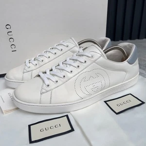 Gucci Ace Interlocking G Low Sneaker Weiß Leder 8 G oder 8,5 US oder 42 EUR - Bild 1 von 14