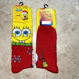 Erwachsene Nickelodeon SpongeBob Schwammkopf Weihnachten Crew Socken  - Bild 1 von 3