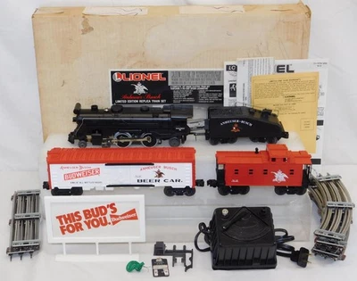 Lionel 6-11775 BUDWEISER Anheuser-Busch Steam Freight Train Set O LtdEd 1989 RTR - Image 1 of 4