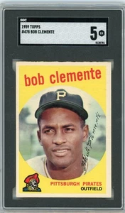1959 Topps #478 Bob Roberto Clemente Pittsburgh Pirates HOF SGC 5 - Picture 1 of 2