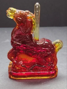 Boyd Glass Carousel Horse Figurine in Ruby Flame (1978-1983) - Picture 1 of 1