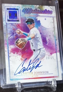 Panini Impeccable Carter Johnson 2025/25 acuarelas automático RC #WCS-CJ Marlins - Imagen 1 de 2