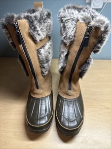 khombu boots winter warm faux fur Exeter Leather Trim On The Upper 8 0811 1S04 - Picture 1 of 8