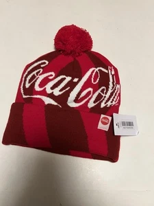 Coca Cola Sammlerstück Winter Rot Beanie Bommel Wollmütze - Bild 1 von 5